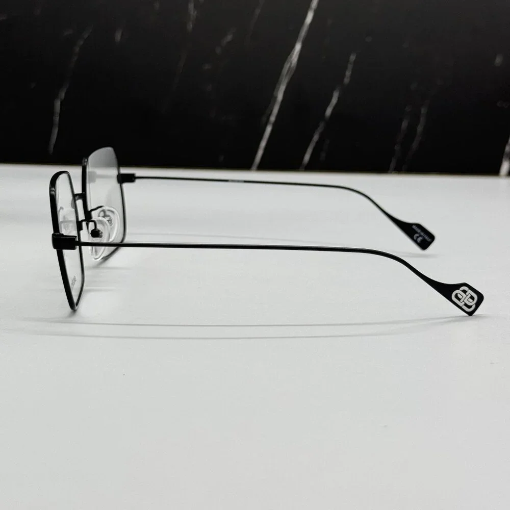 NEW BALENCIAGA BB0090O 001 SQUARE BLACK WOMEN EYEGLASSES BALENCIAGA